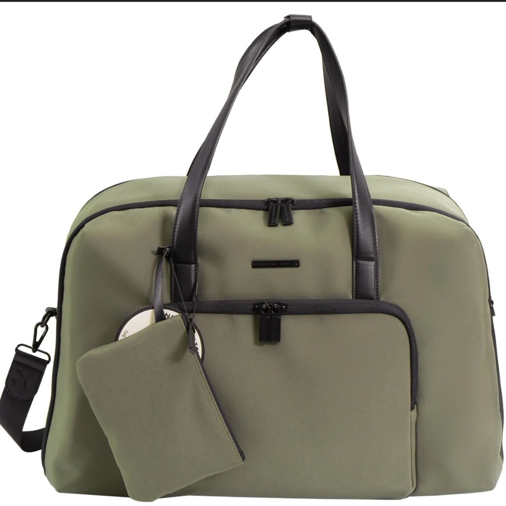 Sleek Olive Green Duffel Bag  unisex Boarding pass